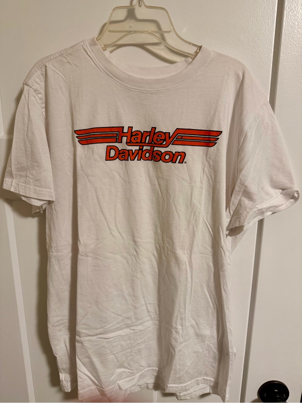 Harley-Davidson White Tee with Orange Logo